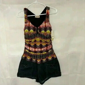 New with tags, womens size small retro romper, #F237